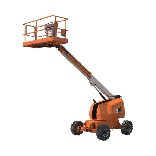 our boom lifts are designed to be used on uneven terrain and rough surfaces for maximum flexibility