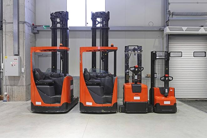 forklifts in action at industrial site